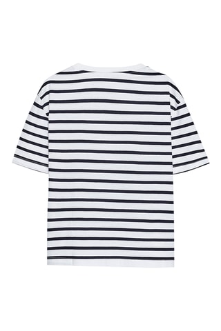 T-shirt - Blanc et bleu marine