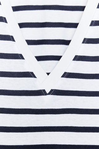T-shirt - Blanc et bleu marine