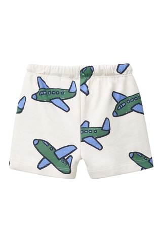 2 bermudas - Ciel et blanc