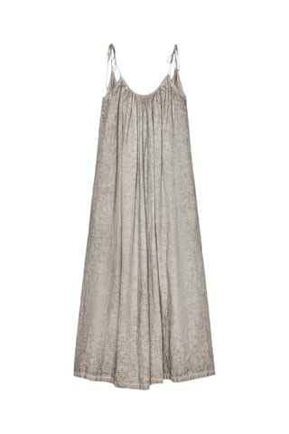 Robe trapèze en lin - Anthracite chiné