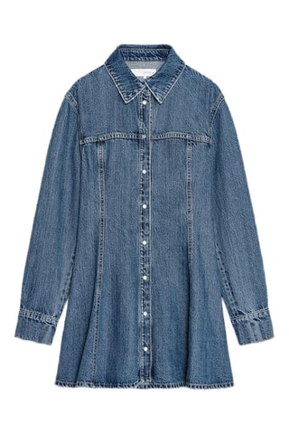 Robe chemise en jean - Bleu marine