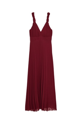 Robe plissée - Bordeaux