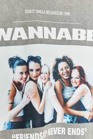 T-shirt Wannabe Spice Girls - Gris