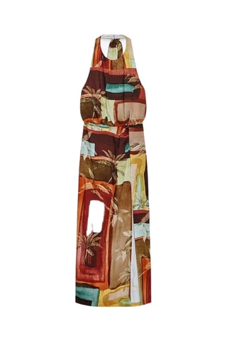 Robe midi - Marron