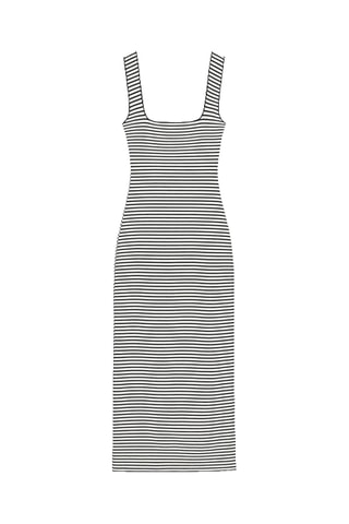 Robe droite - Noir et blanc