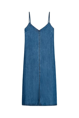 Robe droite en jean - Bleu pétrole