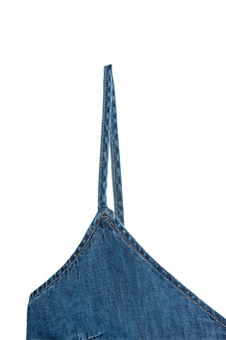 Robe droite en jean - Bleu pétrole