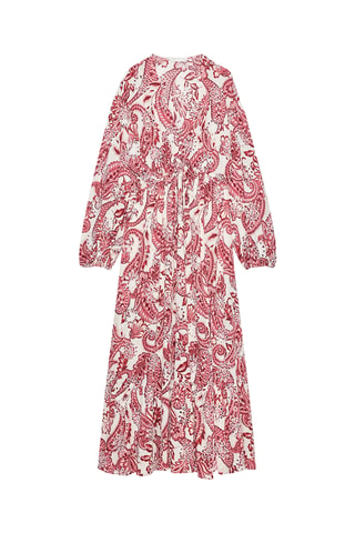 Robe midi en broderie anglaise - Rose