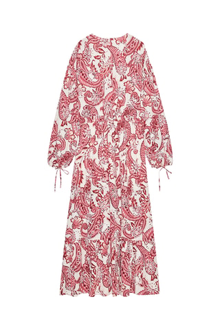 Robe midi en broderie anglaise - Rose