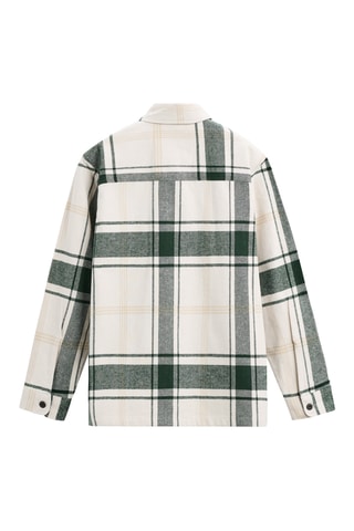Chemise - Ecru et vert foncé