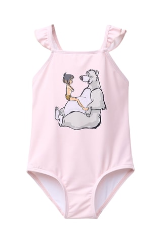 Maillot 1 pièce Mogli et Baloo Livre de la jungle Disney - Rose