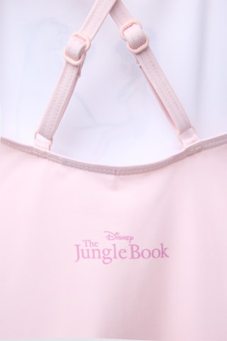 Maillot 1 pièce Mogli et Baloo Livre de la jungle Disney - Rose
