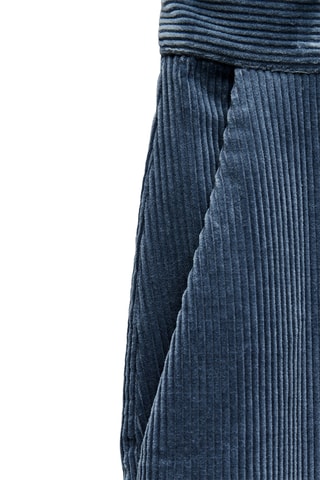 Pantalon droit en velours - Bleu cobalt