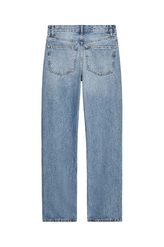 Jean droit taille haute - Bleu