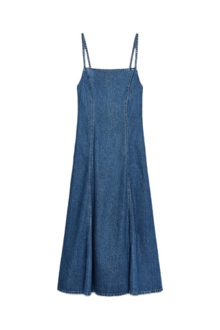 Robe midi en jean - Bleu