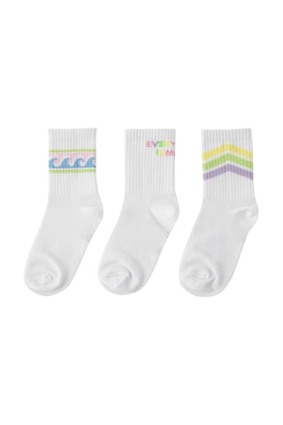 3 paires de chaussettes - Blanc