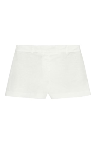 Short en lin - Blanc