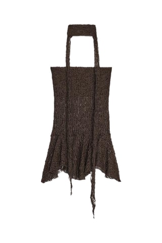 Top bustier en dentelle - Marron