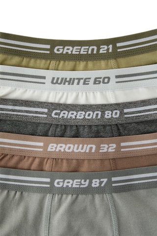 5 boxers - Gris et marron