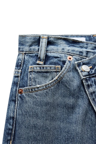 Jean wide leg taille haute - Bleu cobalt
