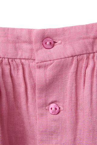 Robe et bloomer en lin - Rose