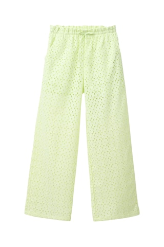 Pantalon en broderie anglaise - Vert clair