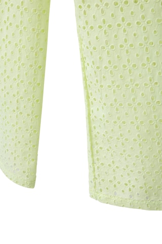 Pantalon en broderie anglaise - Vert clair