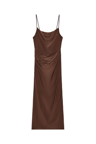 Robe midi - Marron