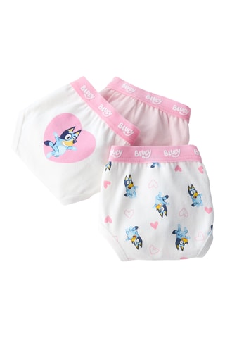 3 culottes Bluey - Blanc et rose