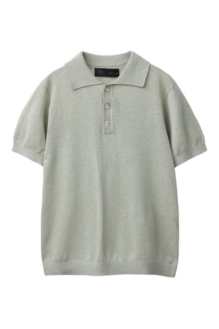 Polo en lin - Vert