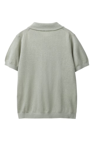 Polo en lin - Vert