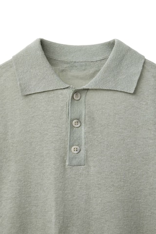 Polo en lin - Vert