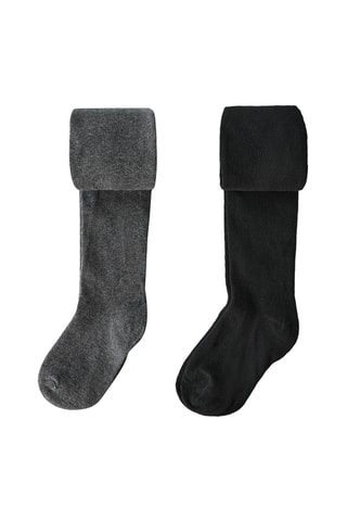 2 collants - Gris foncé chiné