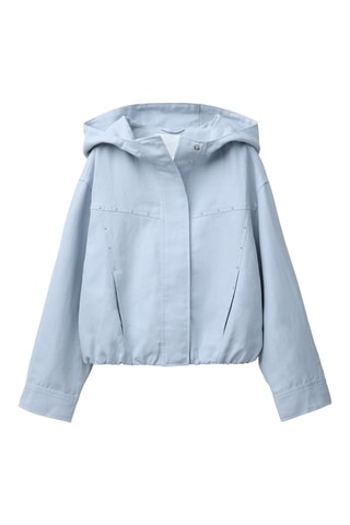 Veste à capuche en lin - Ciel