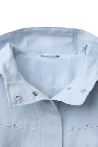 Veste à capuche en lin - Ciel