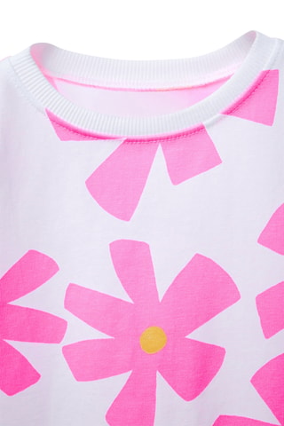 T-shirt - Blanc et fuchsia
