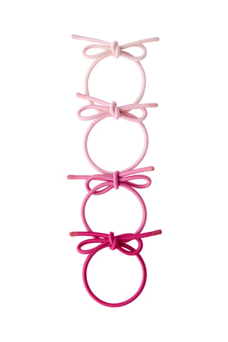 4 élastiques à cheveux - Fuchsia et rose