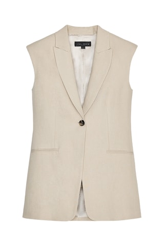 Veste sans manches en lin - Ecru