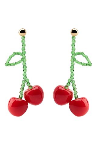 Boucles d’oreilles - Vert et rouge