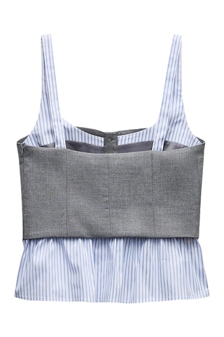 Top trompe-l’œil - Gris
