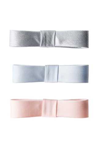 3 barrettes à cheveux - Gris et Ciel