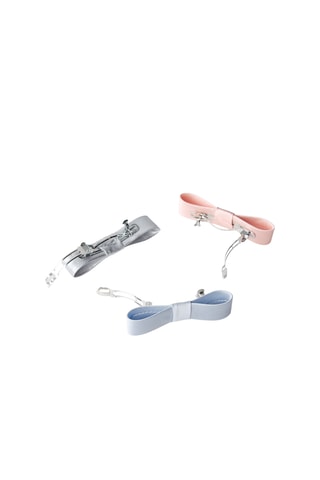 3 barrettes à cheveux - Gris et Ciel