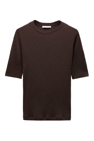 T-shirt en laine - Marron