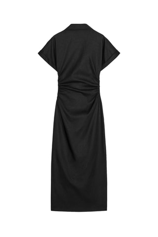 Robe chemise en lin - Noir