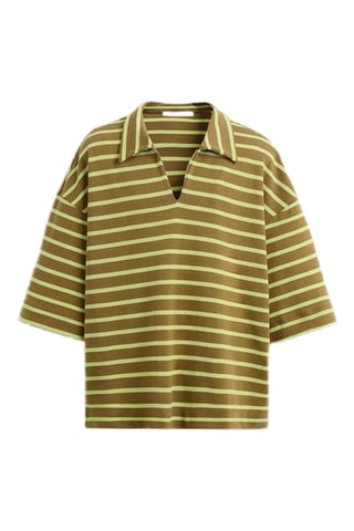 T-shirt ample - Marron et vert