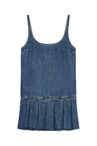 Robe droite en jean - Bleu