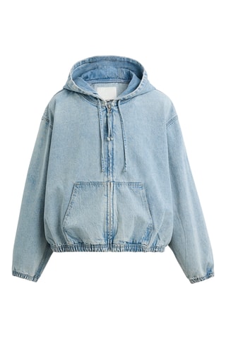 Veste à capuche en jean - Bleu