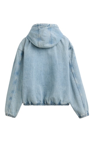 Veste à capuche en jean - Bleu