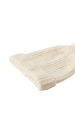 Bonnet à pompon - Ecru