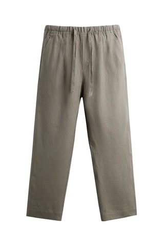 Pantalon en lin - Kaki